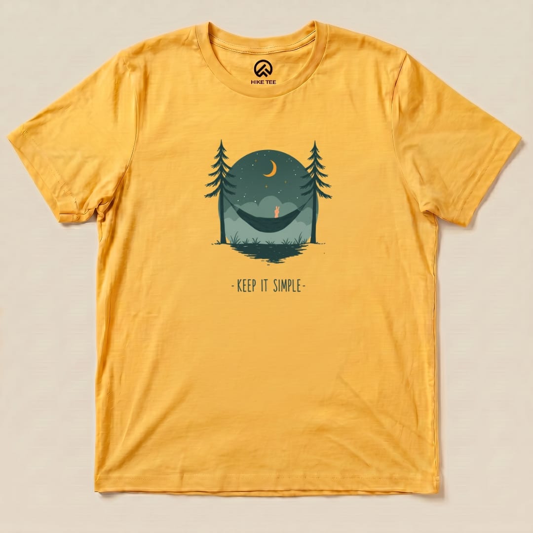 Keep It Simple Shirt Hike Tee T-Shirt Gold / S
