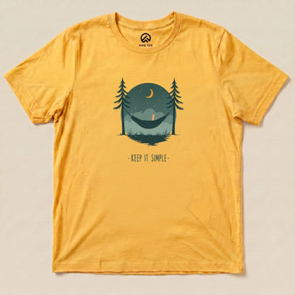 Keep It Simple Shirt Hike Tee T-Shirt Gold / S