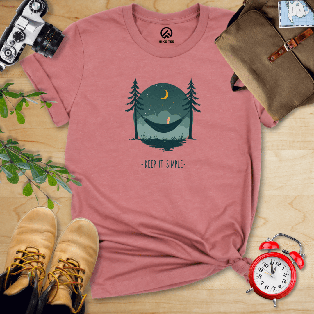 Hike Tee T-Shirt Heather Mauve / S Keep It Simple Shirt