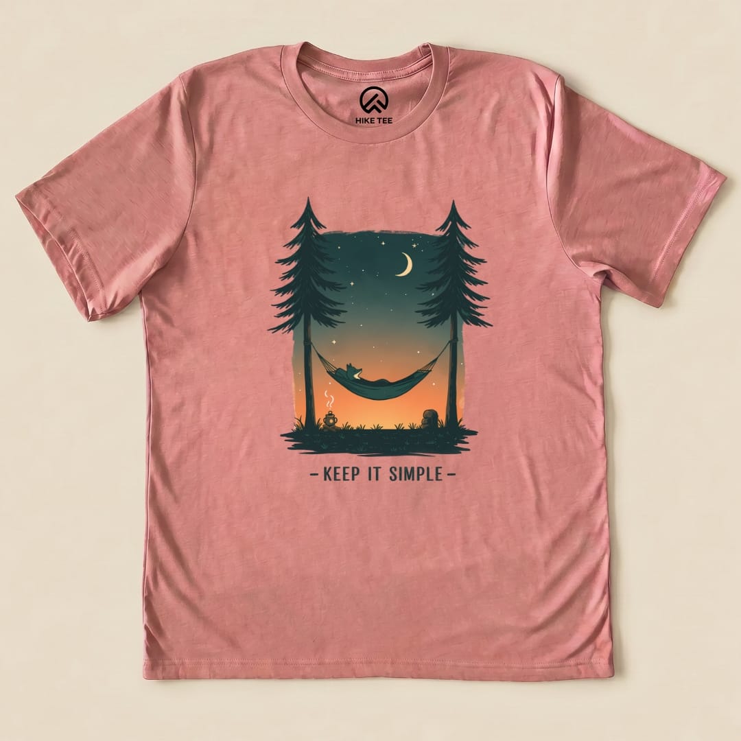 Keep It Simple Shirt Hike Tee T-Shirt Heather Mauve / S