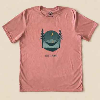 Keep It Simple Shirt Hike Tee T-Shirt Heather Mauve / S
