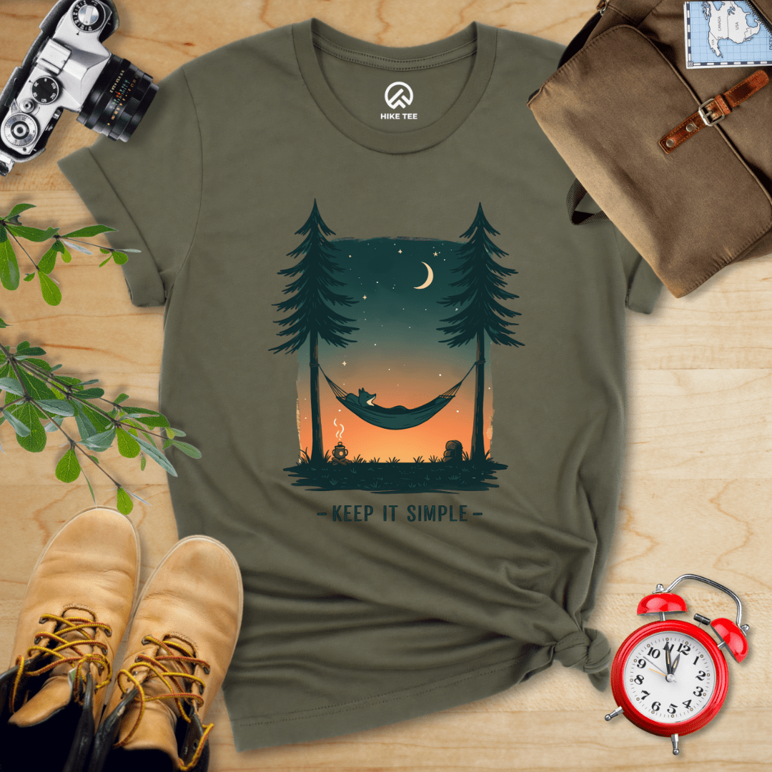 Hike Tee T-Shirt Military Green / S Keep It Simple Shirt