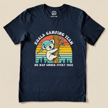 Koala Camping Crew Retro Shirt Hike Tee T-Shirt Navy / S