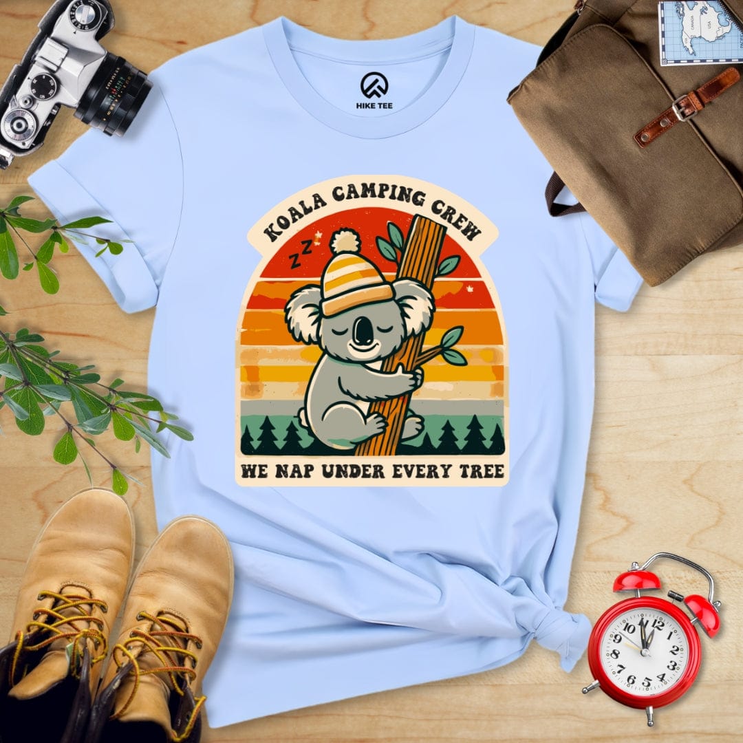 Hike Tee T-Shirt Baby Blue / S Koala Camping Crew Shirt