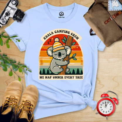 Hike Tee T-Shirt Baby Blue / S Koala Camping Crew Shirt