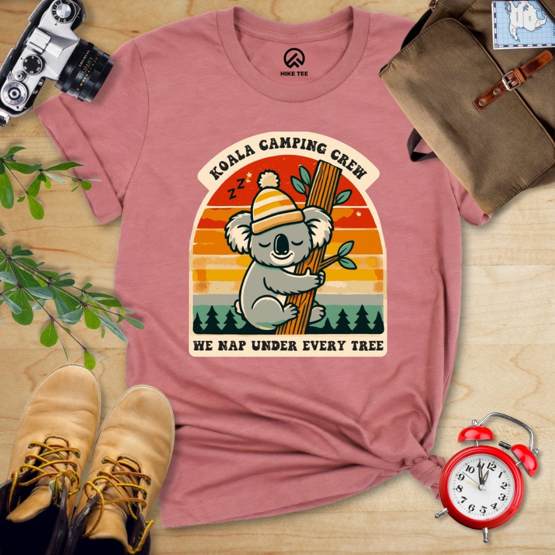 Hike Tee T-Shirt Heather Mauve / S Koala Camping Crew Shirt