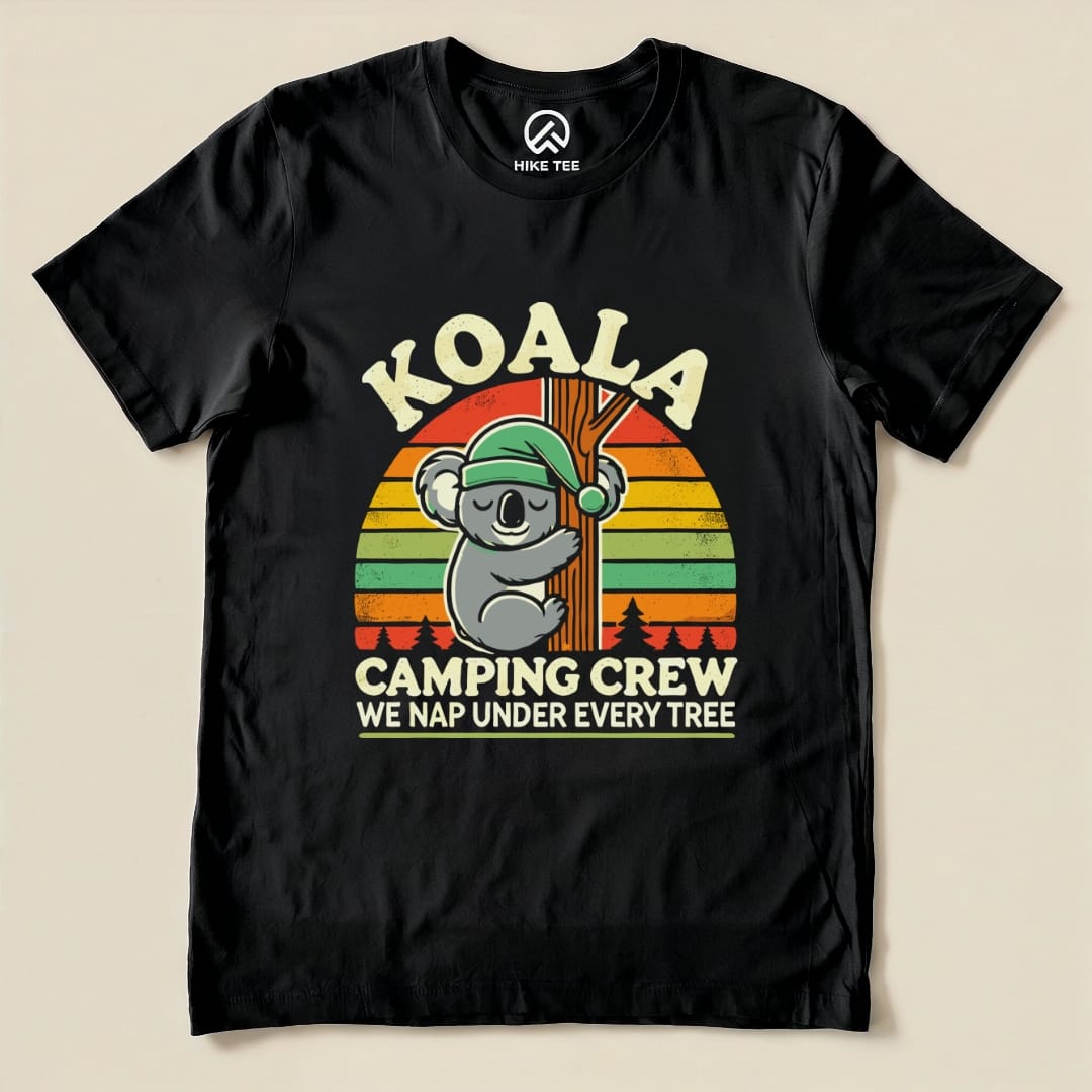 Koala We Nap Crew Shirt Hike Tee T-Shirt Black / S