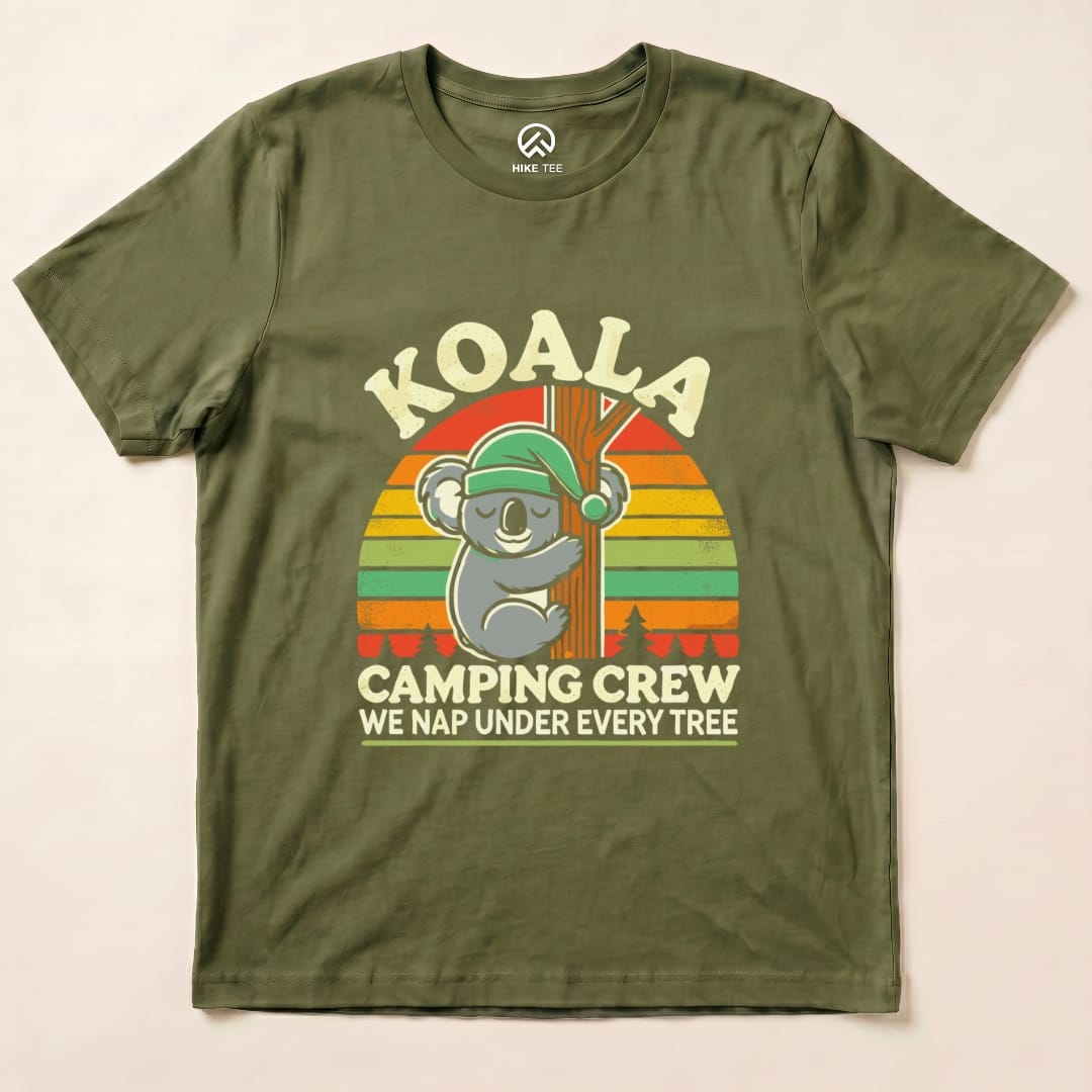 Koala We Nap Crew Shirt Hike Tee T-Shirt Military Green / S