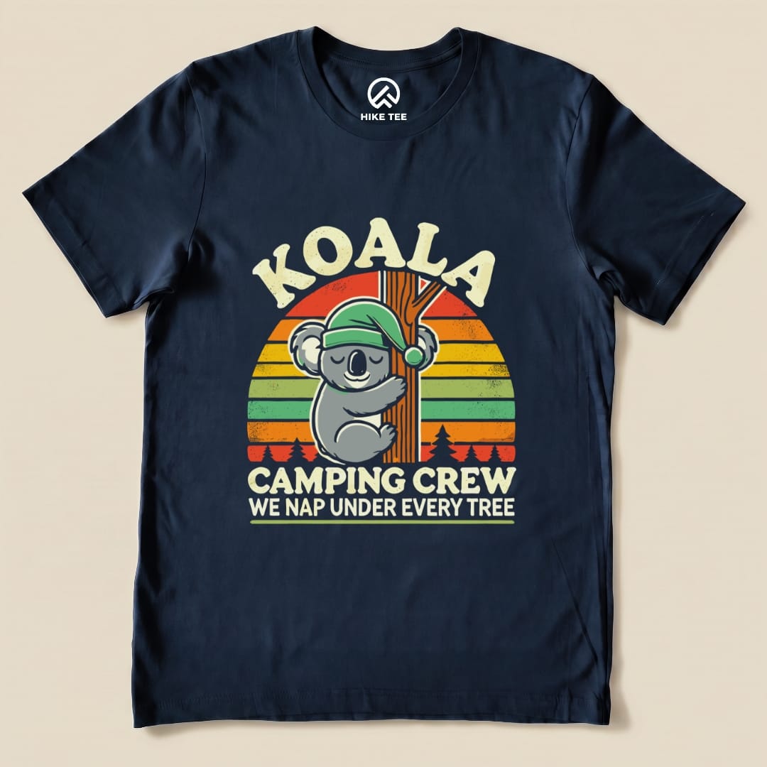 Koala We Nap Crew Shirt Hike Tee T-Shirt Navy / S