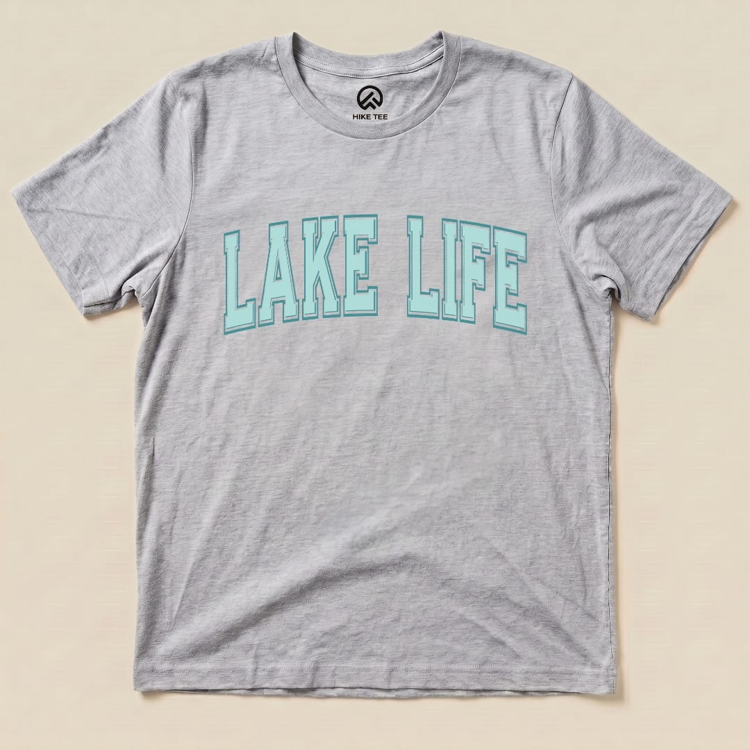 Lake Life Shirt Hike Tee T-Shirt Athletic Heather / S