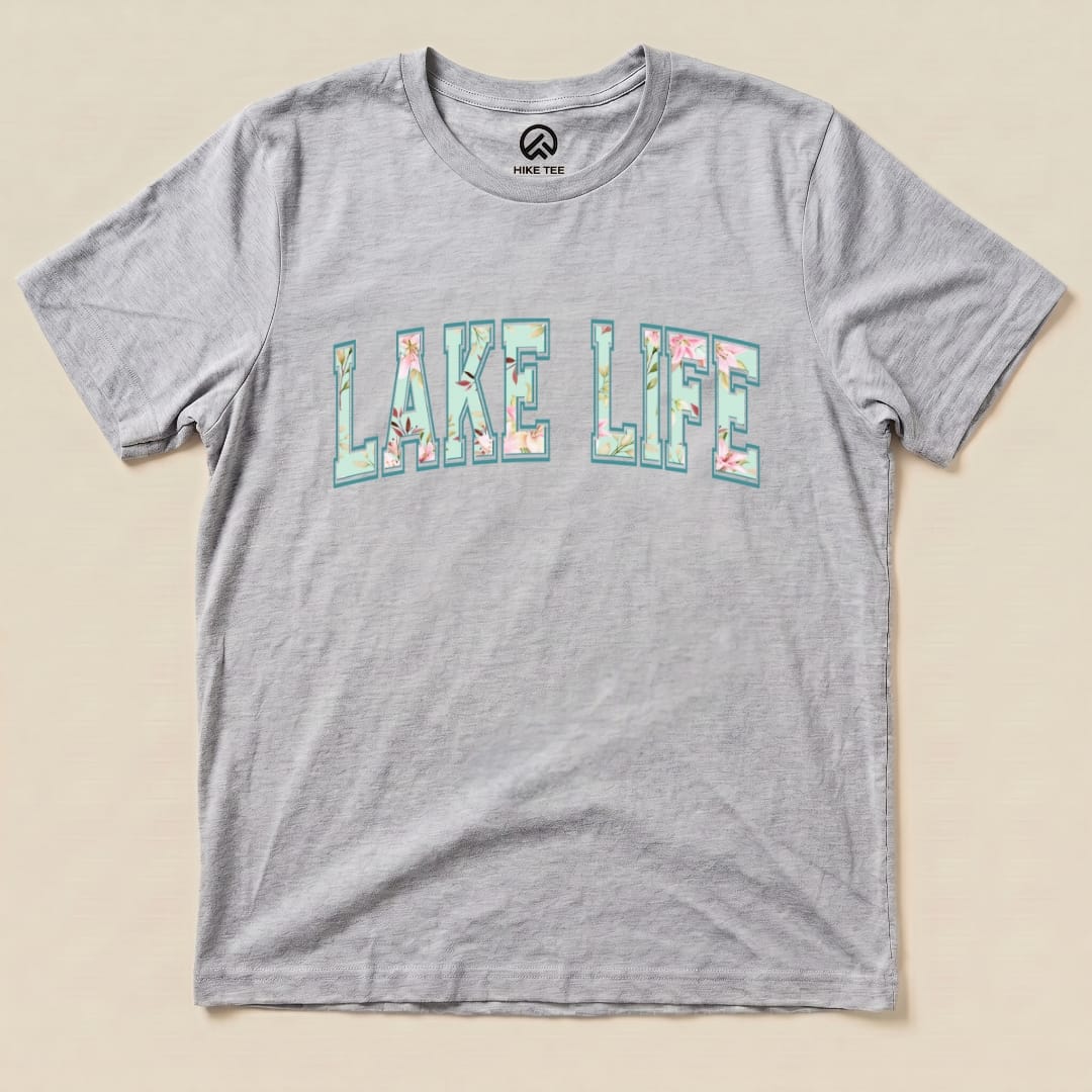 Lake Life Shirt Hike Tee T-Shirt Athletic Heather / S