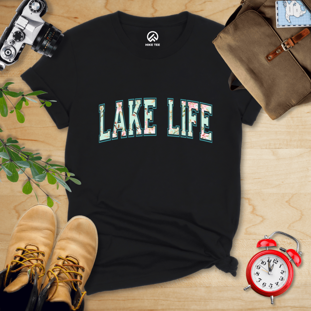 Hike Tee T-Shirt Black / S Lake Life Shirt