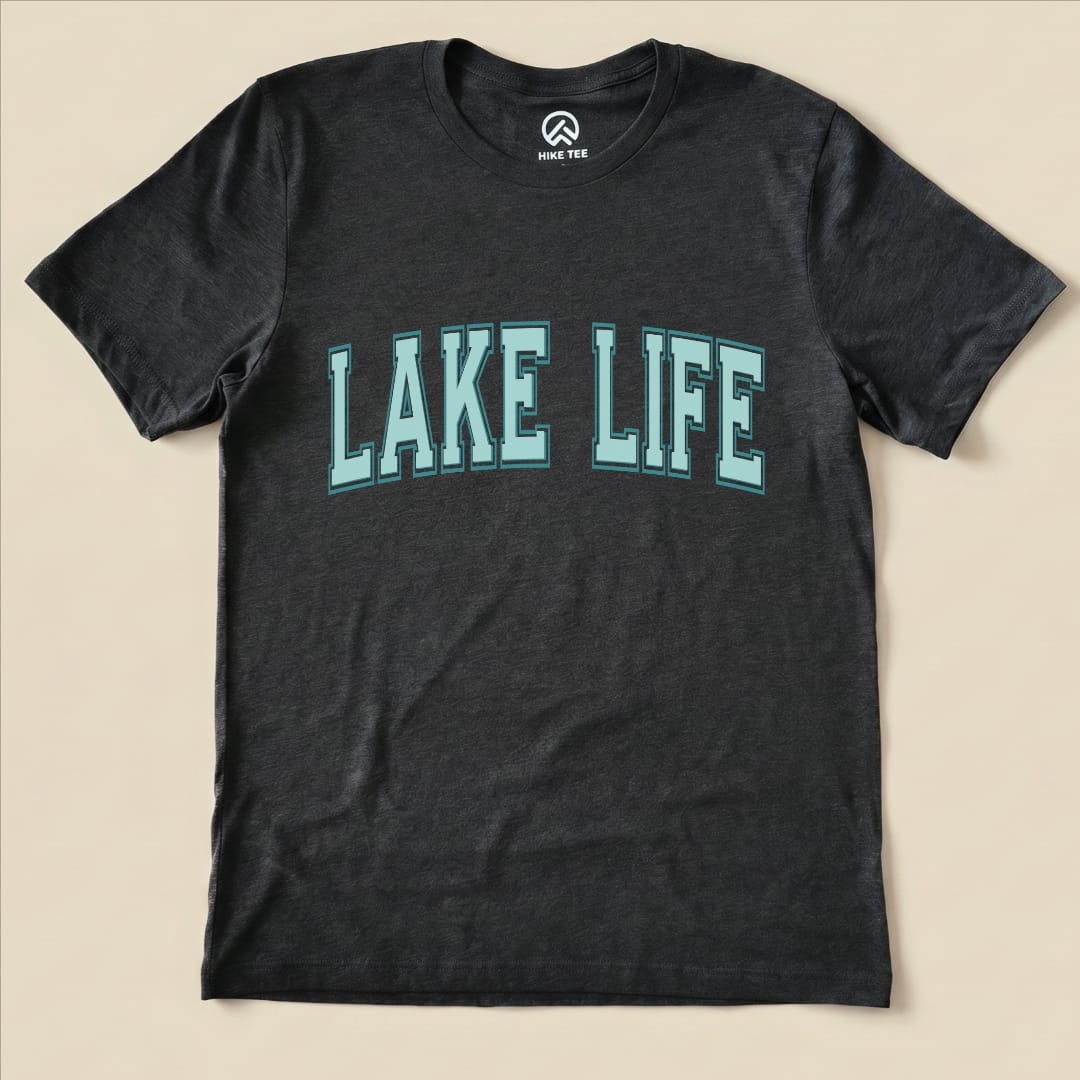 Lake Life Shirt Hike Tee T-Shirt Dark Grey Heather / S