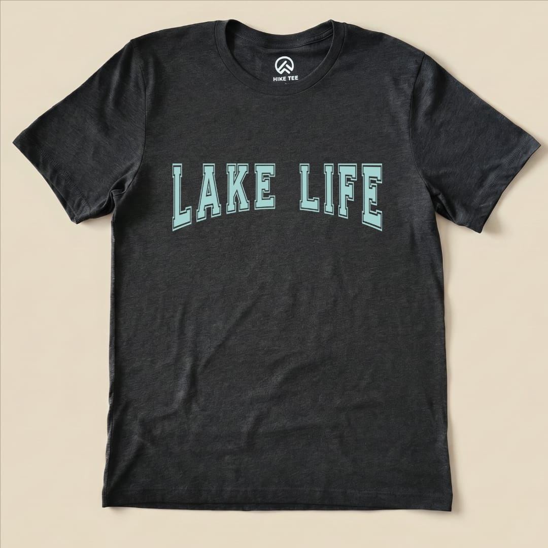 Lake Life Shirt Hike Tee T-Shirt Dark Grey Heather / S
