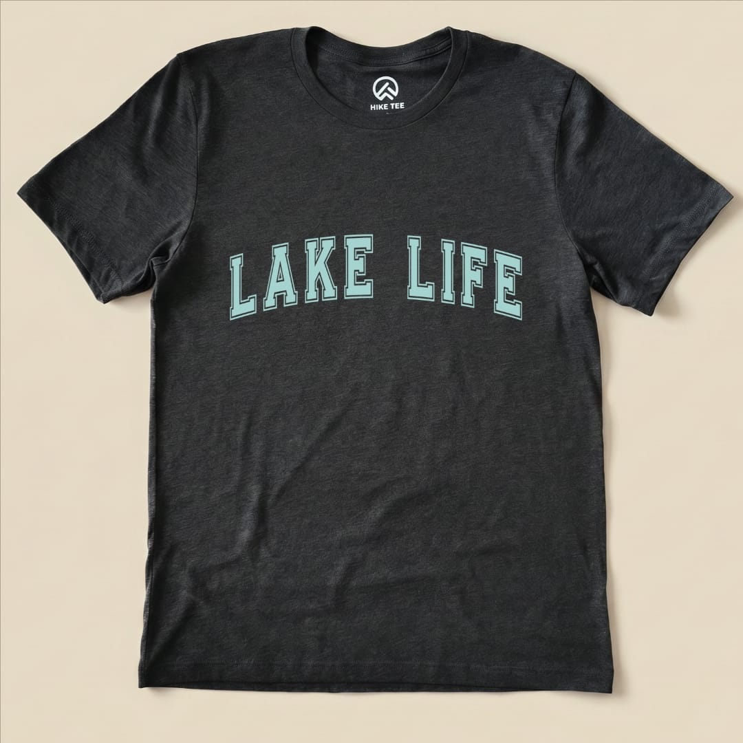 Lake Life Shirt Hike Tee T-Shirt Dark Grey Heather / S