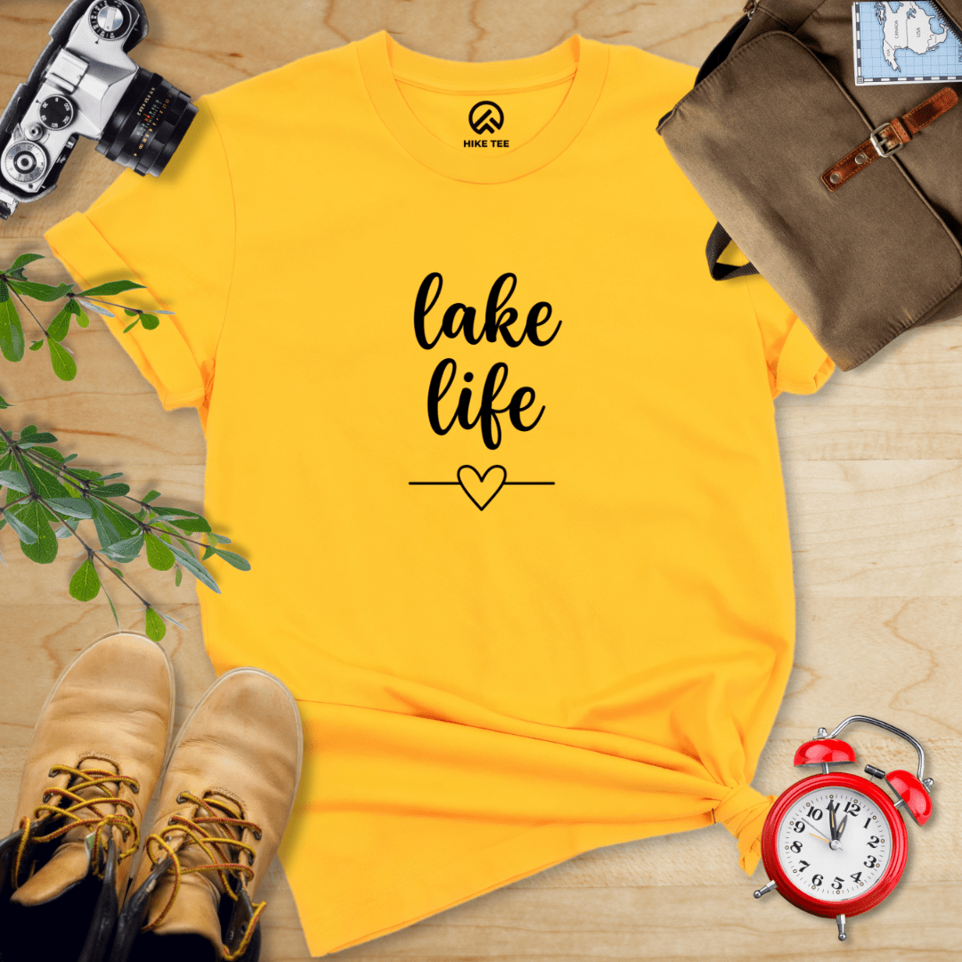 Hike Tee T-Shirt Gold / S Lake Life Shirt
