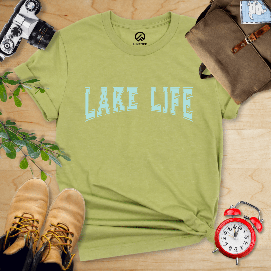 Hike Tee T-Shirt Heather Green / S Lake Life Shirt