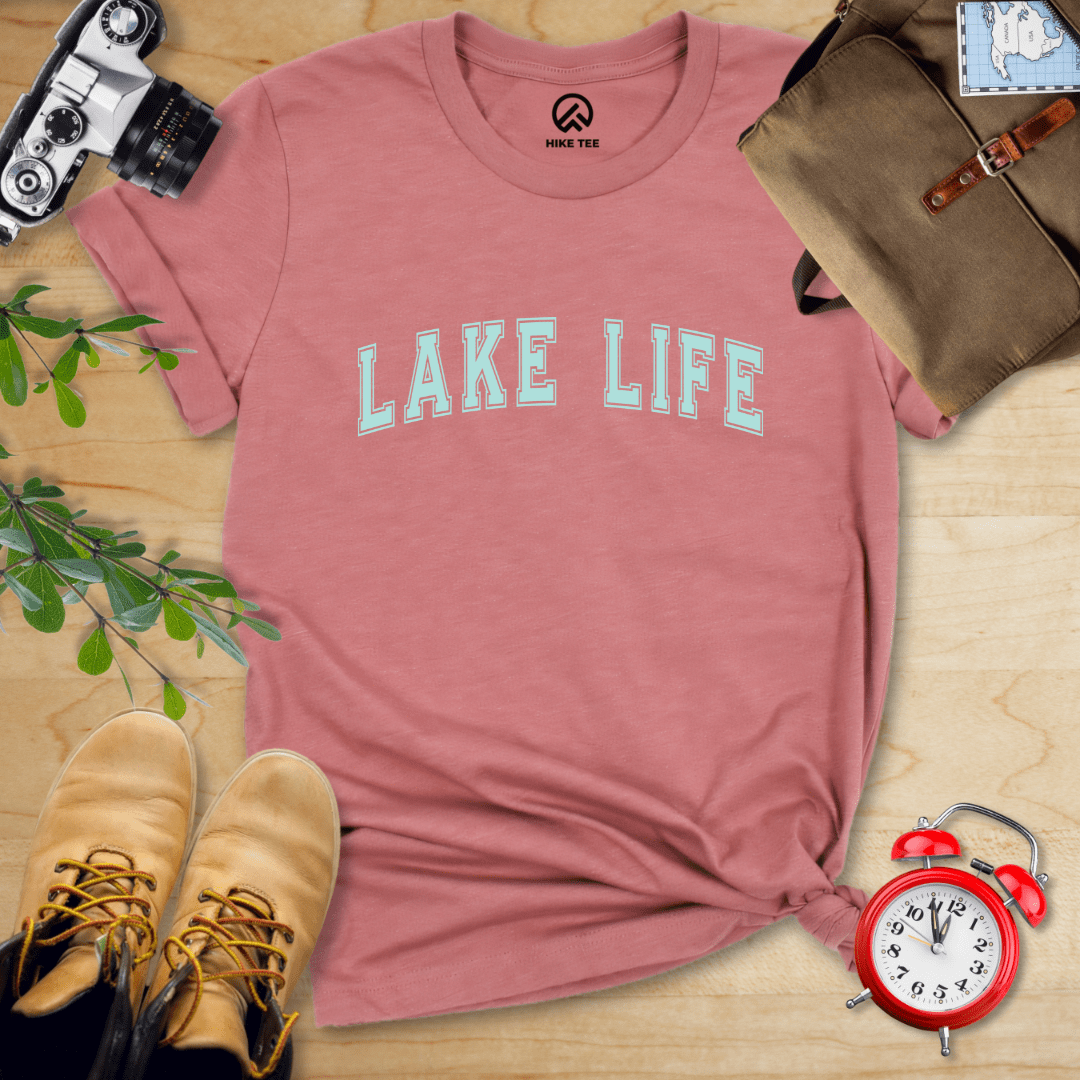 Hike Tee T-Shirt Heather Mauve / S Lake Life Shirt