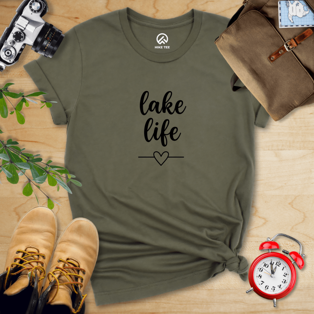 Hike Tee T-Shirt Military Green / S Lake Life Shirt