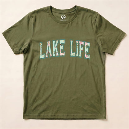 Lake Life Shirt Hike Tee T-Shirt Military Green / S