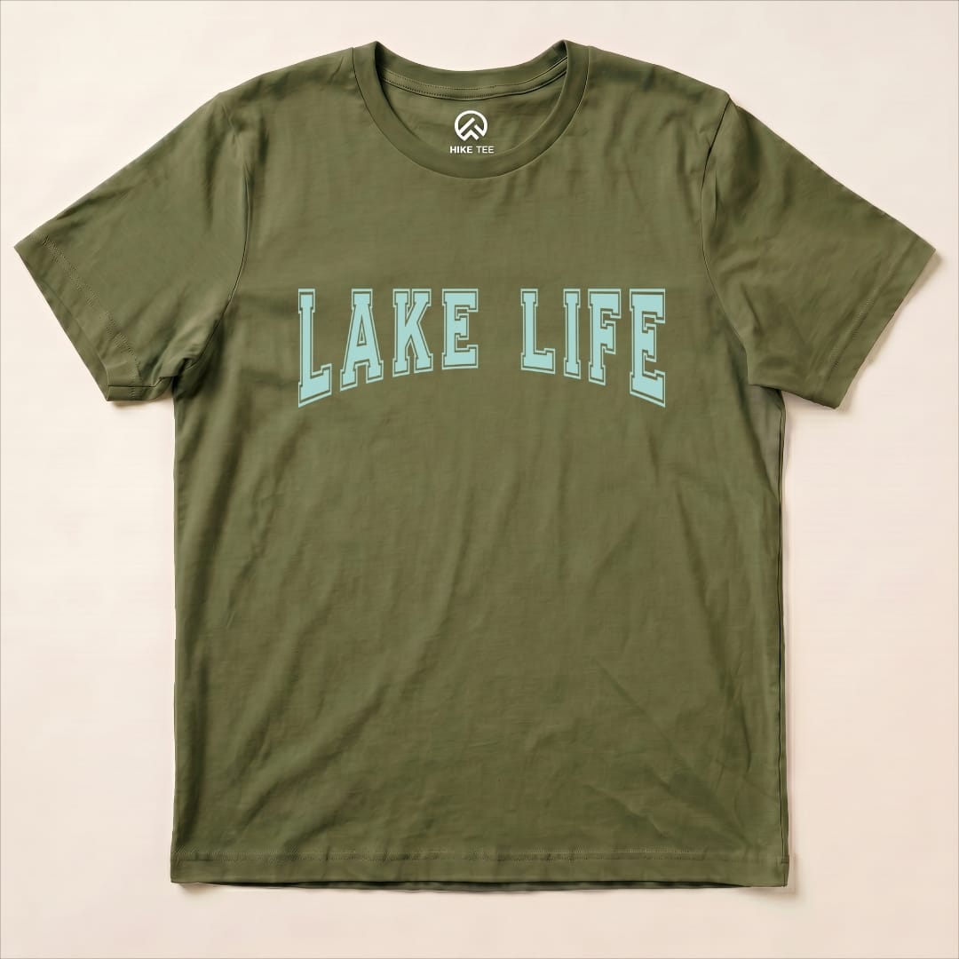Lake Life Shirt Hike Tee T-Shirt Military Green / S
