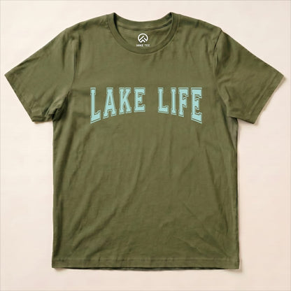 Lake Life Shirt Hike Tee T-Shirt Military Green / S