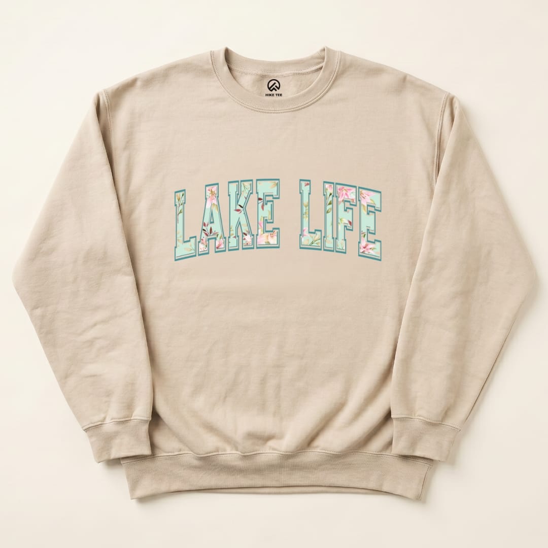 Lake Life Sweatshirt Hike Tee Sweatshirt Sand / S