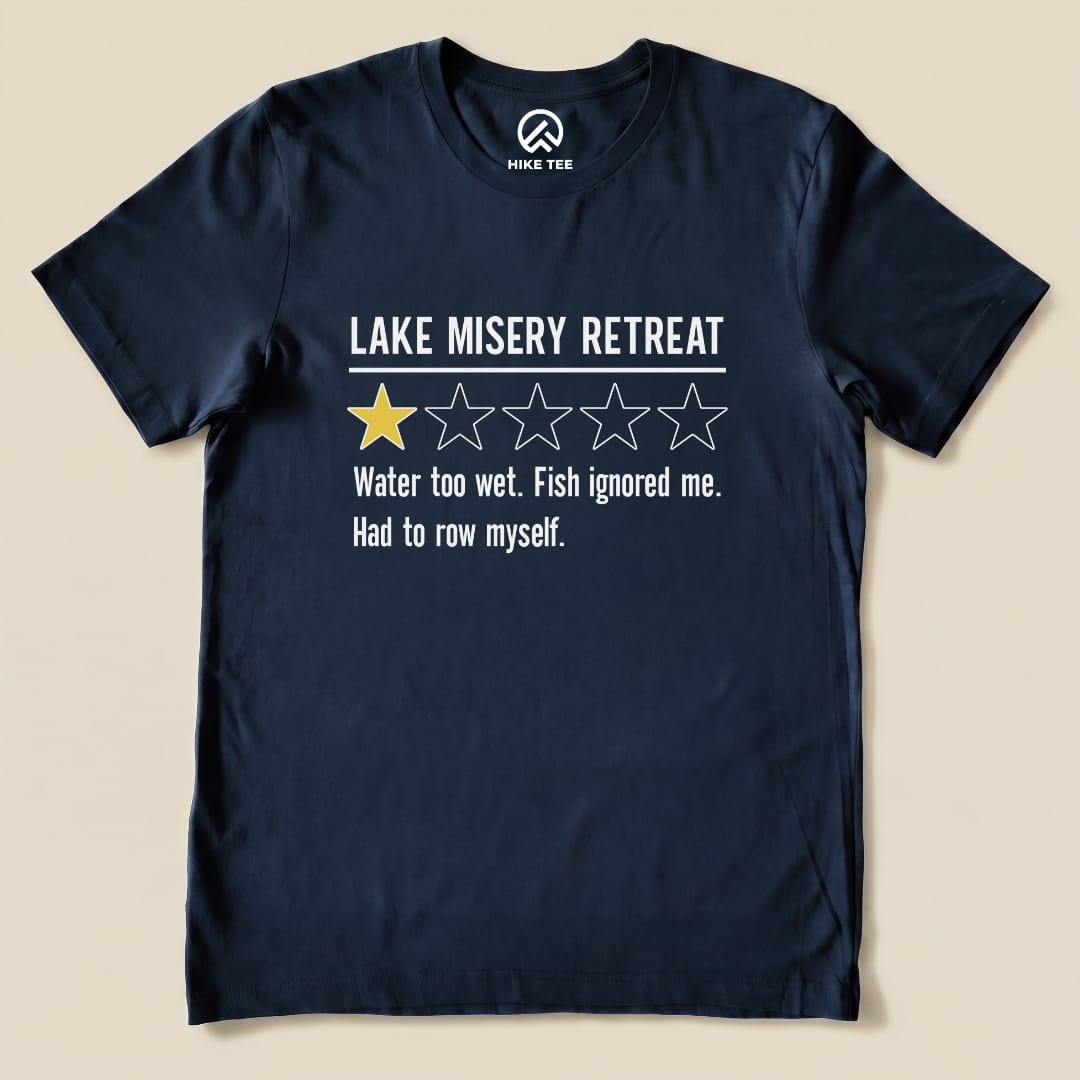 Lake Misery Review Shirt Hike Tee T-Shirt Navy / S