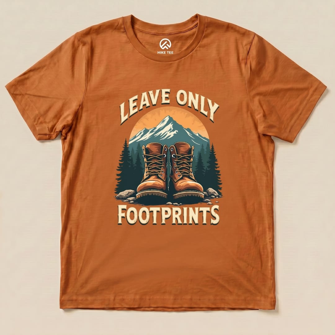 Leave Only Footprints Shirt Hike Tee T-Shirt Autumn / S