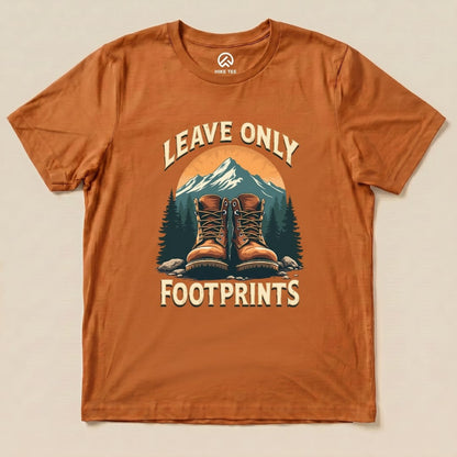 Leave Only Footprints Shirt Hike Tee T-Shirt Autumn / S