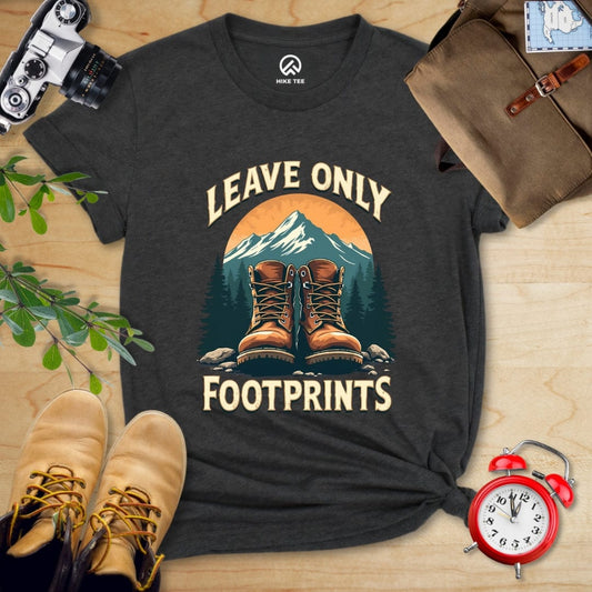 Hike Tee T-Shirt Dark Grey Heather / S Leave Only Footprints Shirt