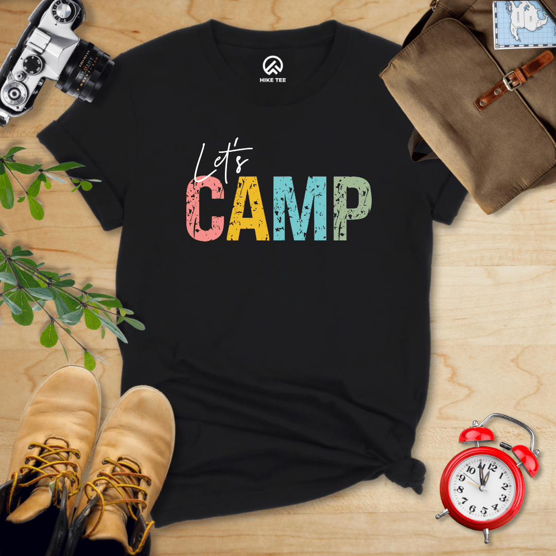 Hike Tee T-Shirt Black / S Let's Camp Shirt