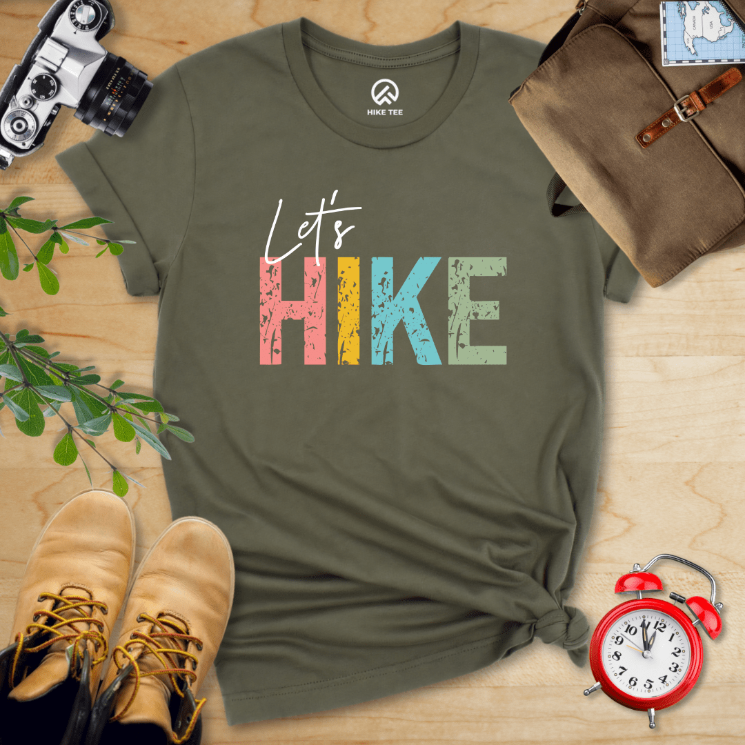 Hike Tee T-Shirt Military Green / S Let's Hike Shirt