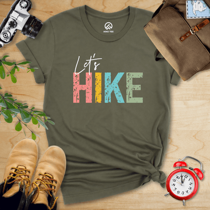 Hike Tee T-Shirt Military Green / S Let's Hike Shirt