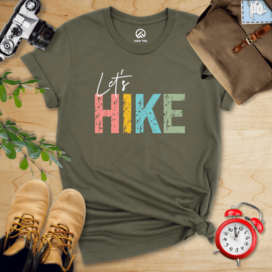 Hike Tee T-Shirt Military Green / S Let's Hike Shirt