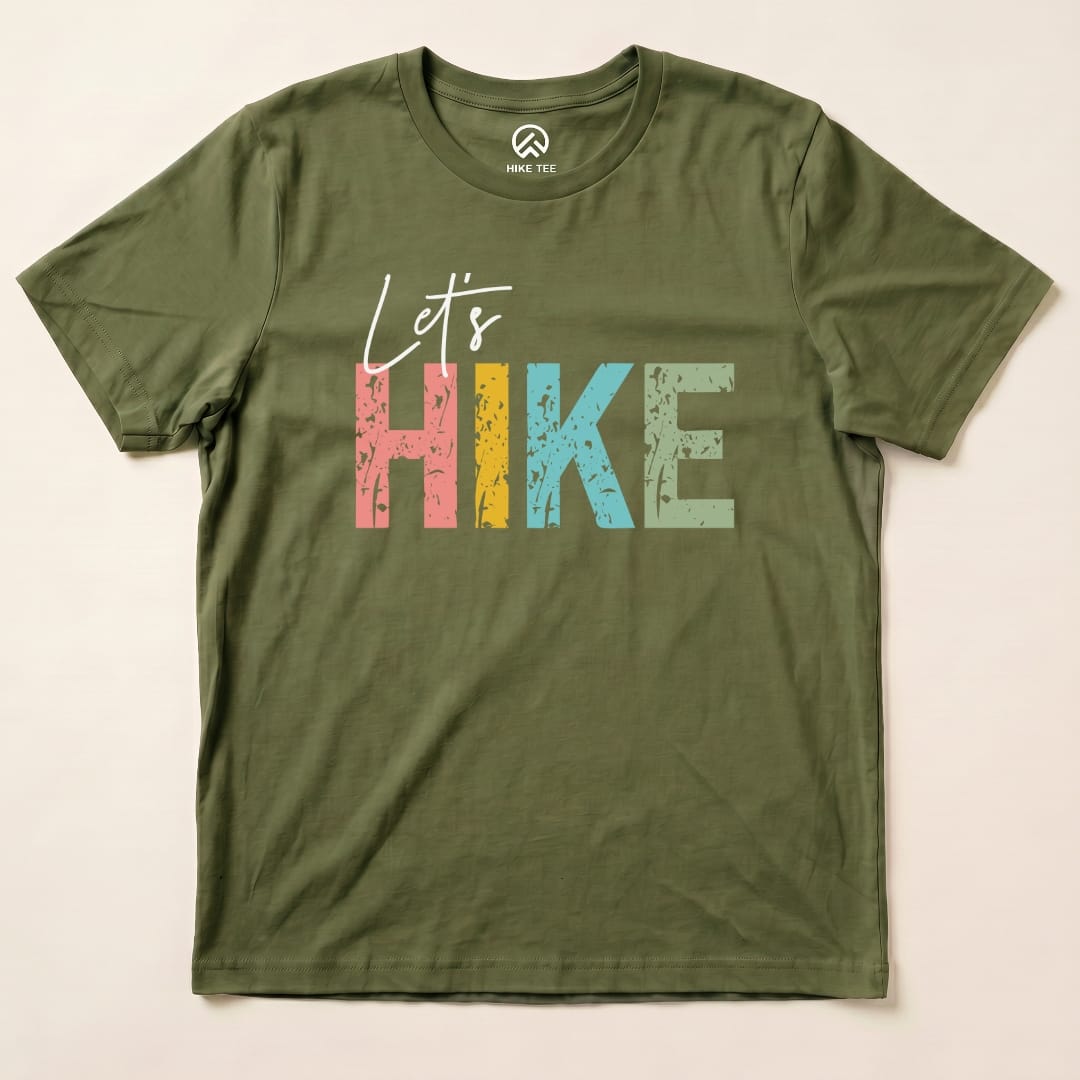 Hike Tee T-Shirt Military Green / S Let's Hike Shirt