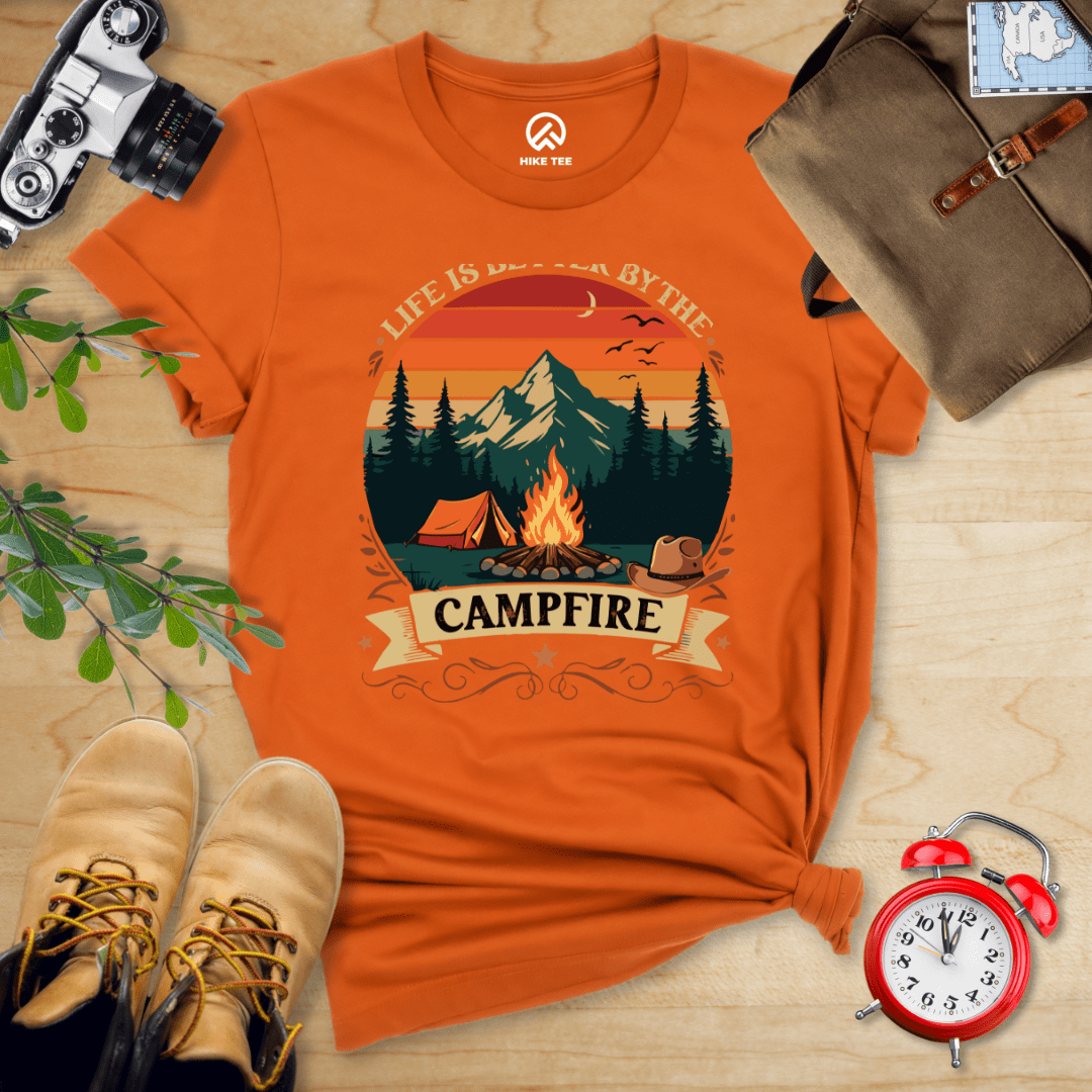 Hike Tee T-Shirt Autumn / S Life Is Better By The Campfire Shirt