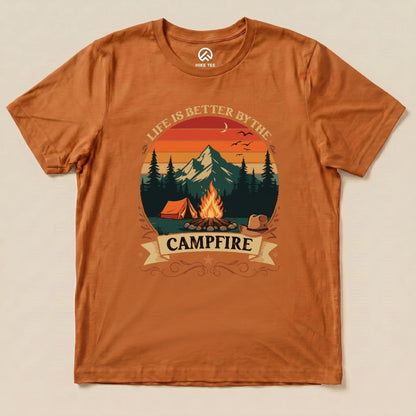 Life Is Better By The Campfire Shirt Hike Tee T-Shirt Autumn / S