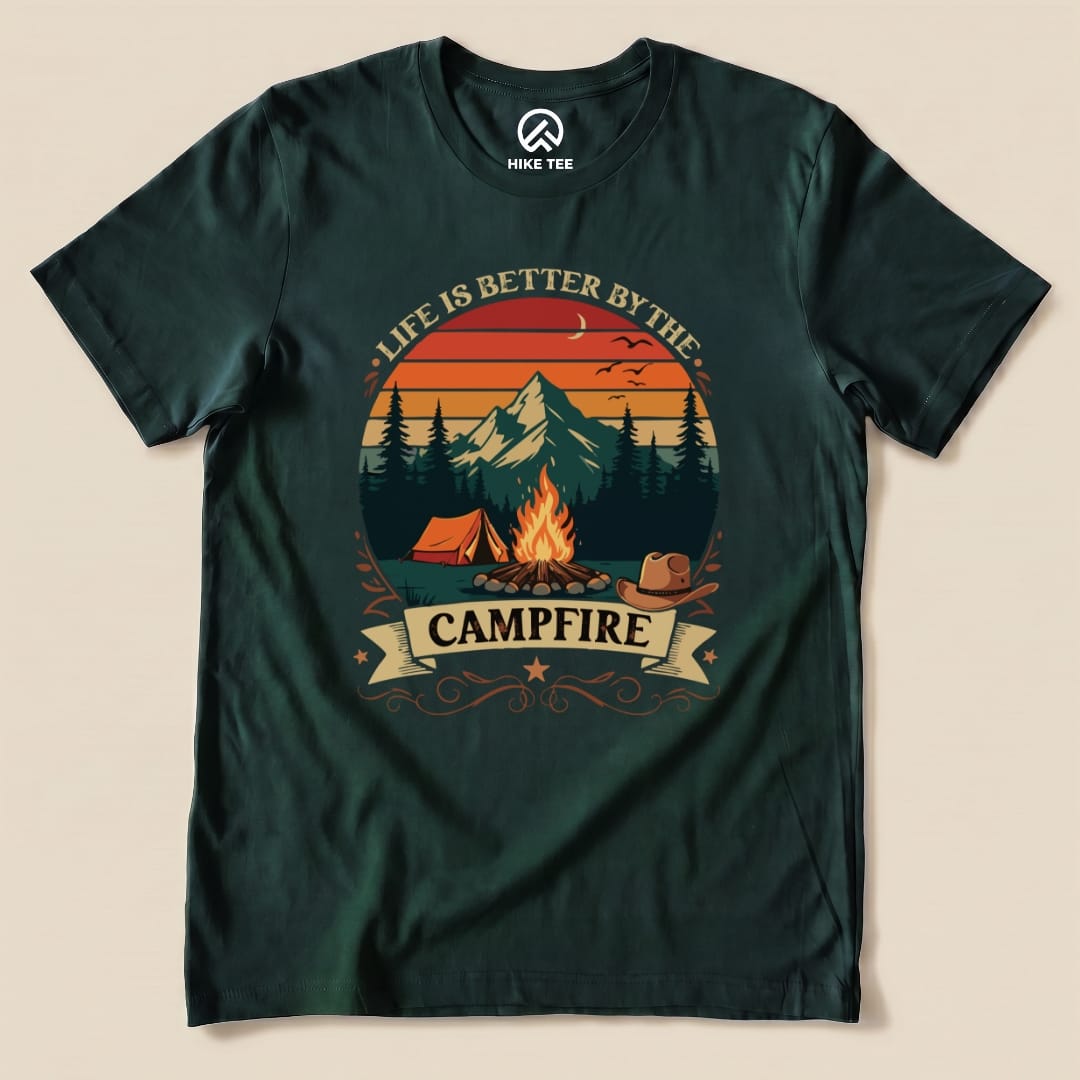 Life Is Better By The Campfire Shirt Hike Tee T-Shirt Forest / S