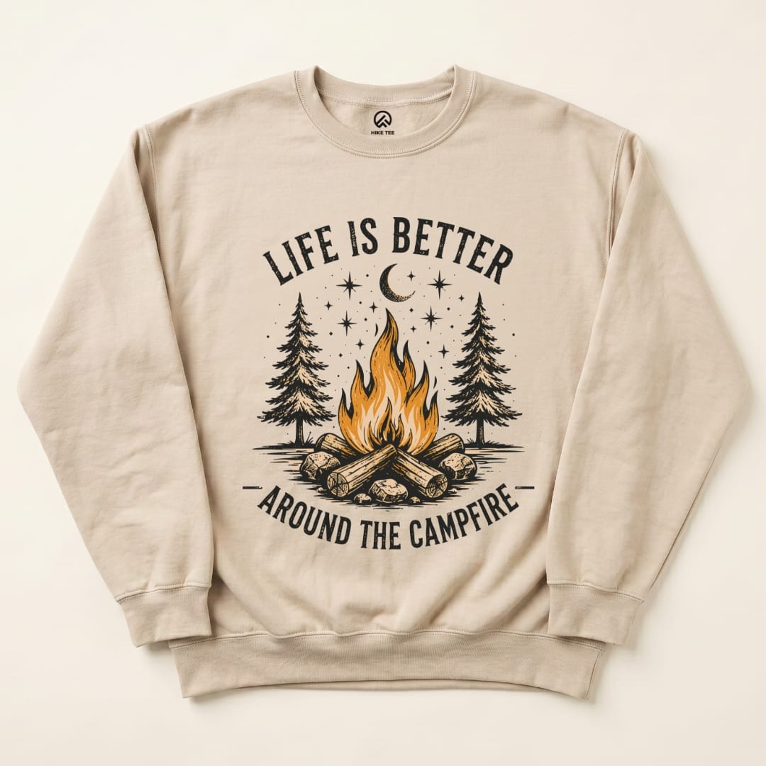 Life Is Better Campfire Sweatshirt in Sand
