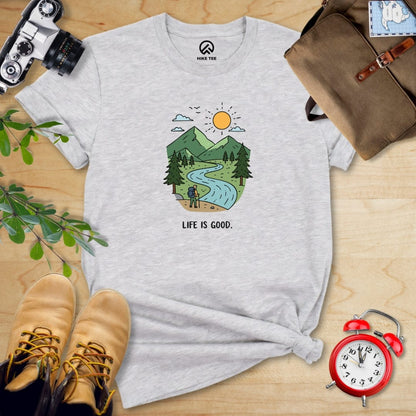 Hike Tee T-Shirt Athletic Heather / S Life Is Good Hiking Shirt