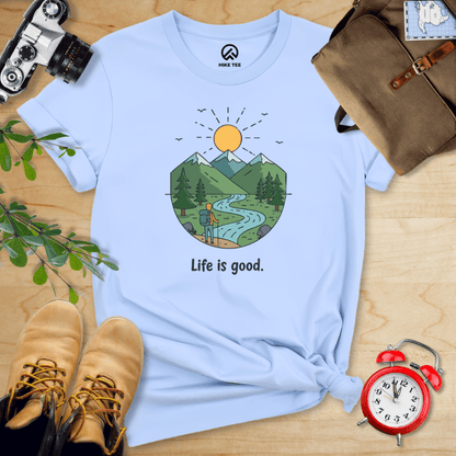 Hike Tee T-Shirt Baby Blue / S Life is Good Hiking Shirt