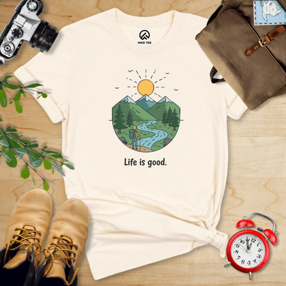 Hike Tee T-Shirt Natural / S Life is Good Hiking Shirt