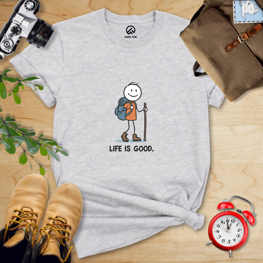 Hike Tee T-Shirt Athletic Heather / S Life is Good Shirt