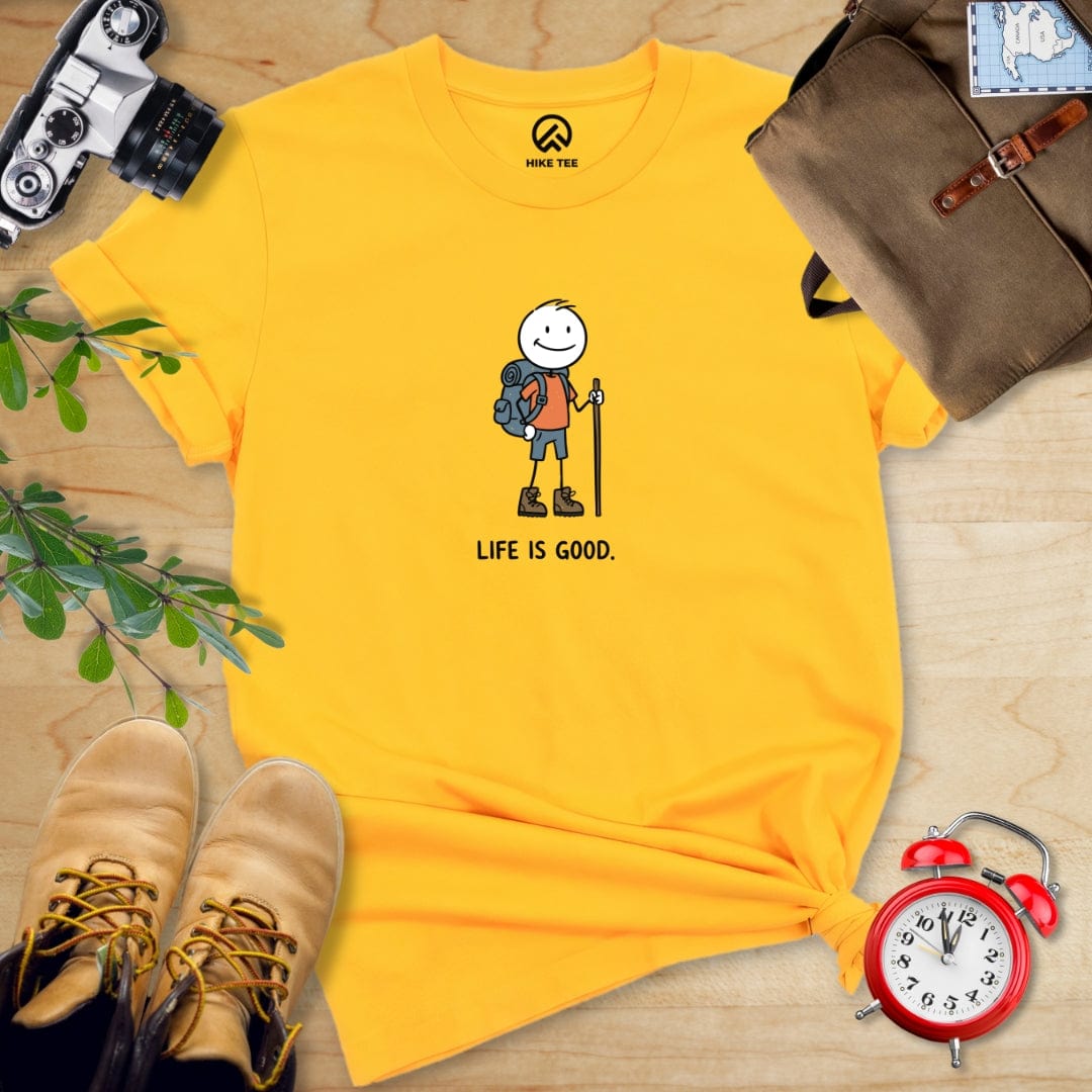 Hike Tee T-Shirt Gold / S Life Is Good Shirt