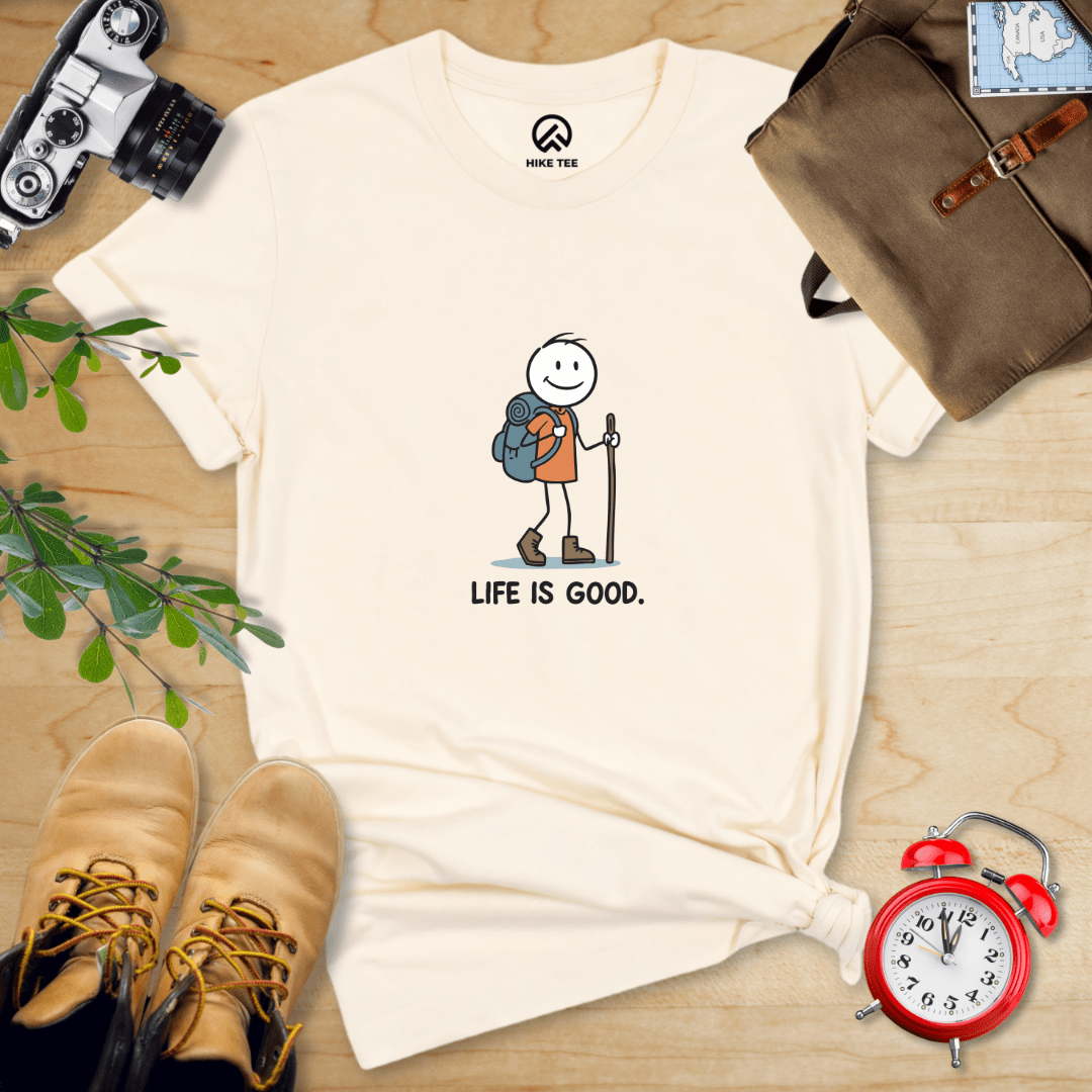 Hike Tee T-Shirt Natural / S Life is Good Shirt