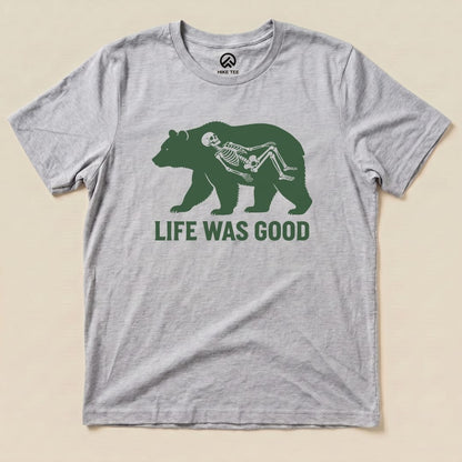 Printify T-Shirt Athletic Heather / S Life Was Good Shirt