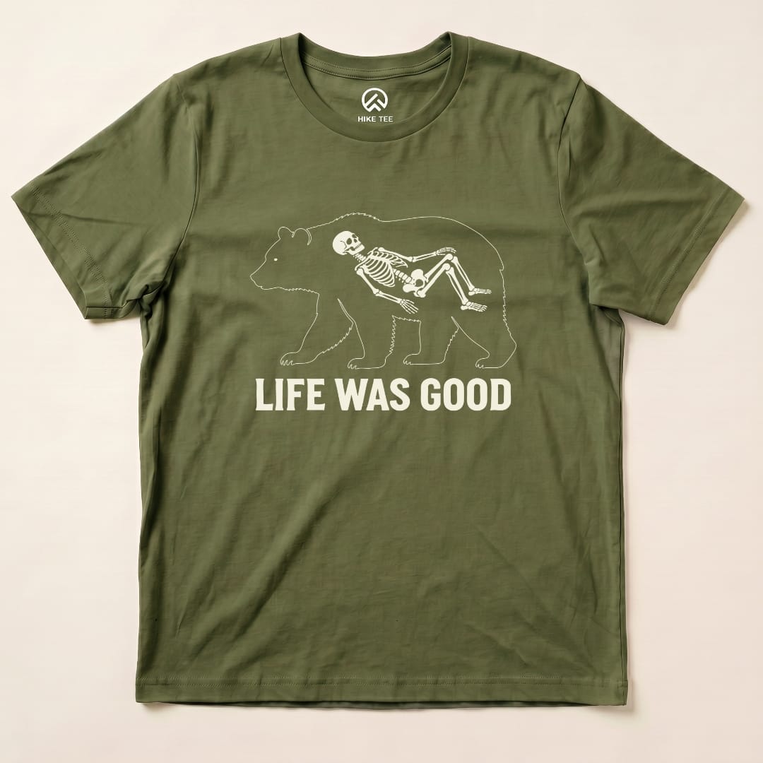 Printify T-Shirt Military Green / S Life Was Good Shirt