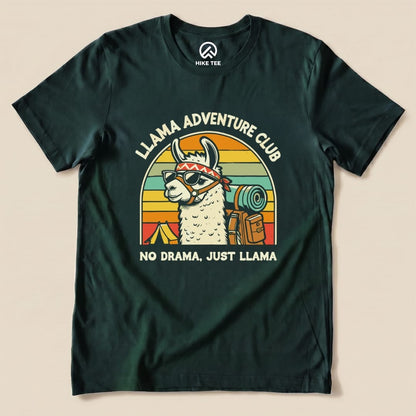 Llama Adventure Club No Drama Shirt Hike Tee T-Shirt Forest / S