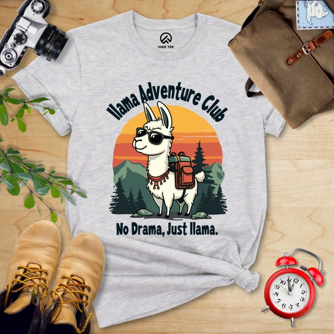 Hike Tee T-Shirt Athletic Heather / S Llama Adventure Club Shirt